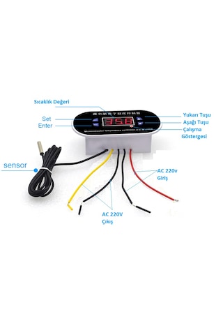 Yate10 W1308a 220v 10a -30 +200c Termostat