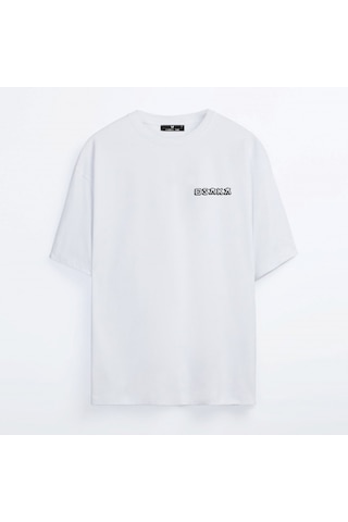 Flood Of Style Unisex Beyaz Oversize T-shirt Baskılı Osaka Tişört
