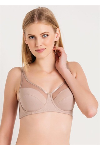 Magic Form 3983 Süngersiz Düz Kumaşlı Toparlayıcı Sütyen - Vizon Vizon