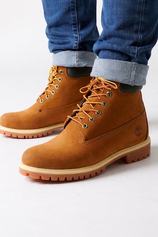 Timberland Premium 6 İn Waterproff Boot Rust Nubuck Hakiki Deri Su Geçirmez Erkek Bot Tarçın Tarçın