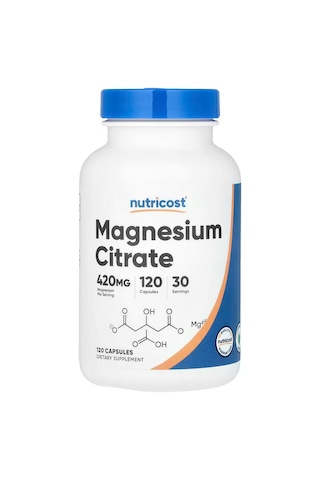 Nutricost Magnesium Citrate 420mg 120 Veggie Caps