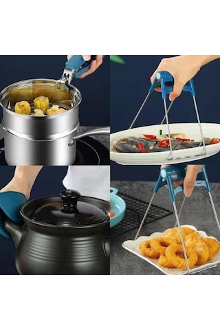 Premium 4 Parça Yanma Önleyici Mutfak Seti Yemek Araçları Aşçı Ekipmanı Çeyizlik Çok Renkli