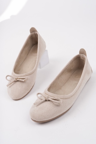 Muggo Miu Fiyonklu Kadın Deri Günlük Babet Kahverengi