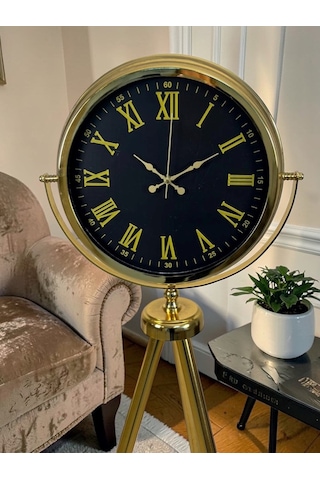 Büro Ev Ofis Hediyesi İçin Golden Era Tripod Ayaklı Saat Diğer