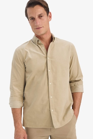 Defacto Regular Fit Polo Yaka Fitilli Kadife Uzun Kollu Gömlek E9024ax25wnkh475 Haki-kh475