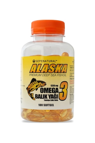 Sepe Natural Omega 3 Fish Oil Balık Yağı 100 Softgel Kapsül x 1330 Mg