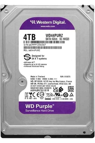 Wd Purple 4tb 5400rpm 128mb -wd44purz