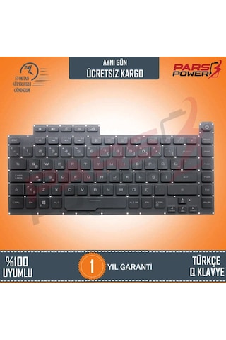 Asus Uyumlu Rog Strix G G531Gu-1C 90Nr01J3-R32Tu0 Klavye Işıklı Siyah Versiyon 2