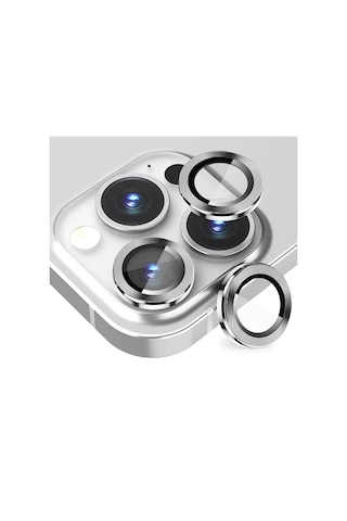Ally iPhone Uyumlu 14 Pro-14 Pro Max 3d Metal Çerçeveli Kamera Lens Koruyucu- 5775 Altın