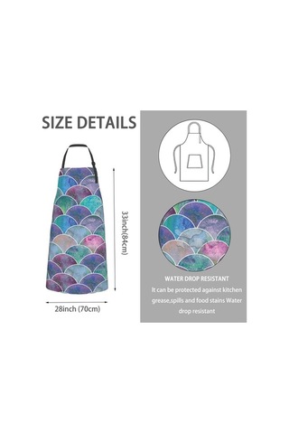 Fastbuy Kadın Ayarlanabilir Boyunlu Önlük, Evde Uygun Balık Desen, Rahat Doku Diğer