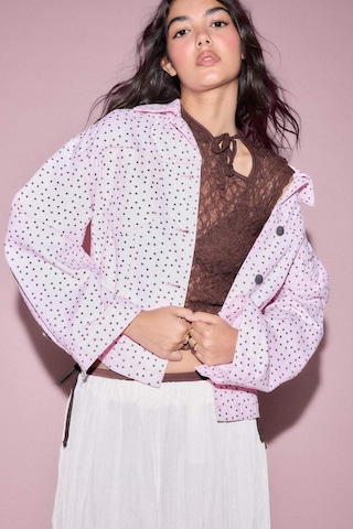 Defacto Regular Fıt Gömlek Yaka Gabardin Pembe Ceket H5733ax26smpn440 Pembe-pn440