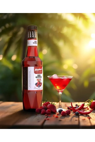 Saphori Acılı Kırmızı Meyveler Aromalı Kokteyl Şurubu 700 Ml