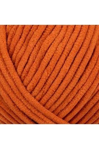 Kadife Yün Bakır Turuncu 100gr %100 Polyester Yumuşak Pofuduk Örgü İpi
