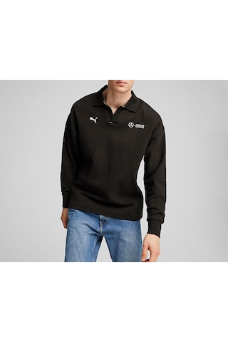 Puma Mapf1 Longsleeve Polo Erkek Günlük Uzun Kollu Polo Tişört 62733901 Siyah 62733901 Siyah