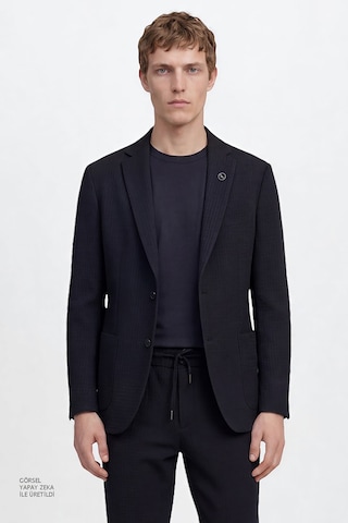 Altınyıldız Collectıon Erkek Lacı Slim Fit Dar Kesim Mono Yaka Torba Cepli Gofre Desenli Esnek Takım Elbise