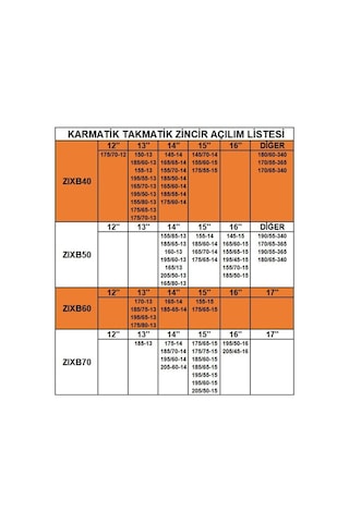 Space Zincir Takmatik Kar Patinaj Zinciri 205x14 Grup:10 Space Spc215-14