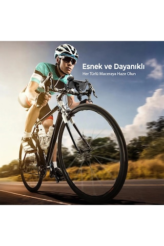 Bix Bph02 Gidon Bağlantılı 360 Ayarlanabilir Bisiklet Ve Motosiklet Telefon Tutucu Titreşim Önleyici Güçlü Tutuşlututucu Siyah