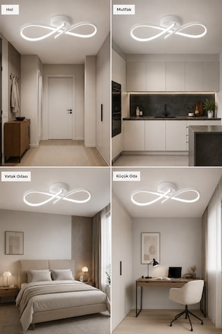AvizeGO Hena Led Plafonyer Avize Beyaz Işık