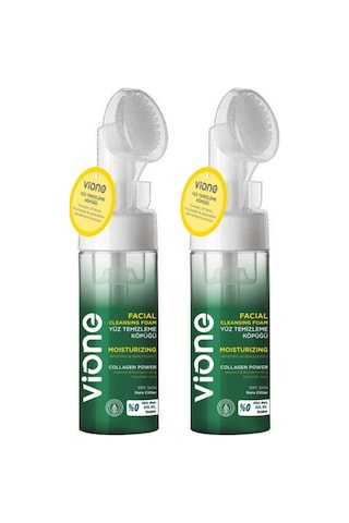 Vione 2 Adet Yüz Temizleme Köpüğü 150ml Yatıştırıcı Nemlendirici Özel Fırçalı