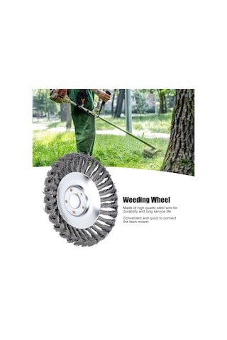 Springsun 6 İnç Ot Çekme Tekerleği Çim Biçme Makinesi Çim Temizleme Aksesuarı Paslanmaz