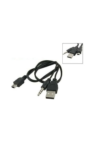 5 Pin Mini Usb Aux Stereo 3.5Mm To Usb Ses Bombası Bluetooth Spea