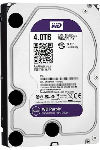 Western Digital Purple WD40PURX 4 TB 3.5'' Sata Hard Disk