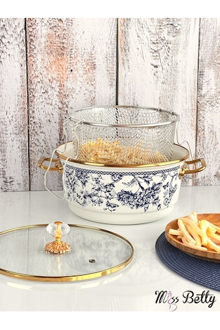 Blue Life Emaye Kızartma Tenceresi 22 Cm