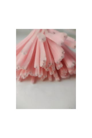 100 Adet Açık Pembe Şönil, Çiçek Yapımına Uygun Tüylü Tel, 30 Cm 6mm