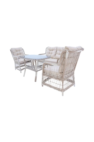 Lavida Bahçe Oturma Takımı Rattan 2+1+1 Ve Sehpa