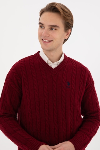 U.s. Polo Assn. Erkek Bordo Kazak /triko 50315038-vr014 Bordo