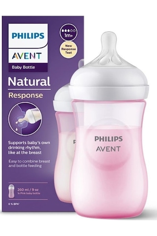 Doğal Tepkili Pp Pembe Biberon 260ml 3-6 Ay Scy903/11