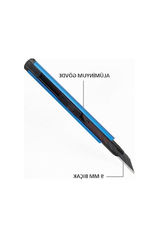 Alüminyum Kasa Cep Askılı Maket Bıçağı, 9 Mm Kesme Bıçağı