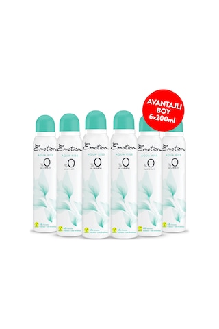 Emotion Aqua Kiss Kadın Sprey Deodorant 6 x 200 ML