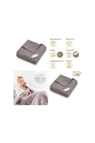 Beurer Hd 75 Cosy Elektrikli Battaniye Çift Kişilik 180 x 130 CM Kahverengi