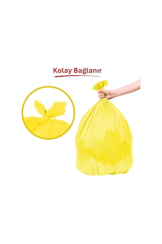 Koroplast Mandarin Kokulu Orta Boy Çöp Poşeti 15'li 55x60 Cm, Sızdırmaz Ve Yırtılmaz, Kötü Koku Karşıtı Koku