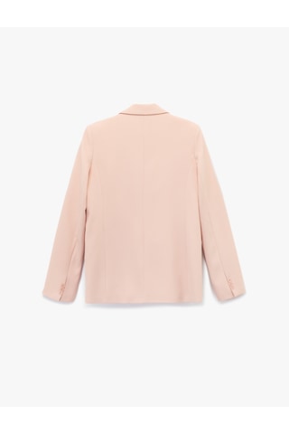 Koton Kruvaze Uzun Kollu Oversize Blazer Ceket Pembe 6wak50047uw Gül