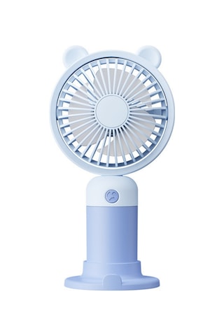 Taşınabililir Mini Usb Şarjlı 3 Kademeli El Masaüstü Vantilatör Fan Soğutucu Ym88216 Mavi