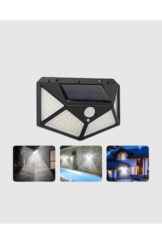 100 - 609 - Led Güneş Enerjili Bahçe Lambası Pır Sensörlü, Ip65 Su Geçirmez Dış - Dpmıx-hb - Me Aydınlatma