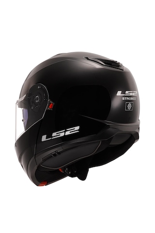 Ls2 Strobe 2 Çene Açılır Motosiklet Kaskı Parlak Siyah