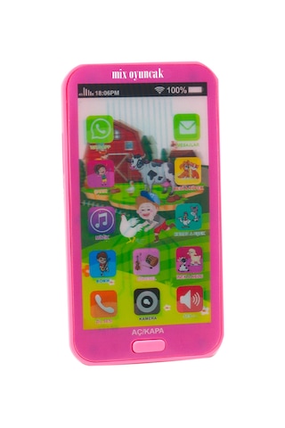 Oyuncak Cep Telefonu Pembe Işıklı Sesli Türkçe