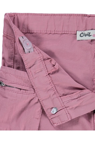Civil Girls Üç Cepli Kargo 6-9 Yaş Pantolon - Pembe Gülkurusu