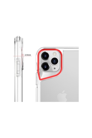 Apple Uyumlu iPhone 11 Pro Uyumlu Zore T-max Kılıf-renksiz Renksiz -