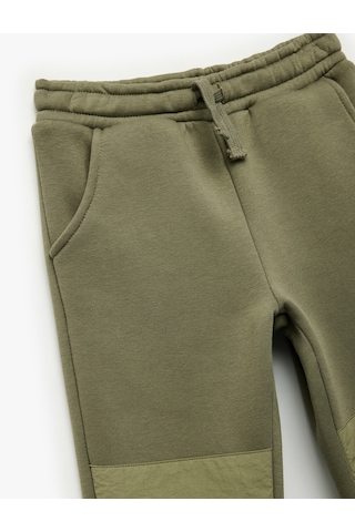 Koton Cep Detaylı Beli Bağlamalı Şardonlu Basic Jogger Eşofman Altı Haki 7wkb40030tk