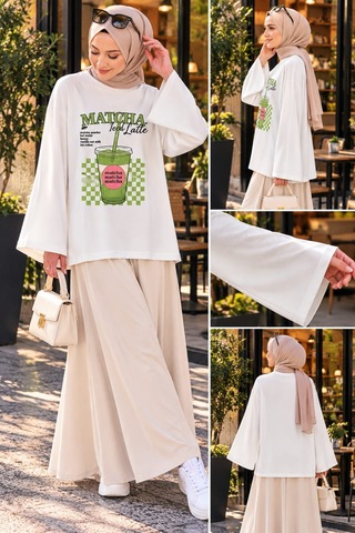 Esra Butik78 Kadın Premium Dokulu Baskılı Oversize Sweatshirt Rahat Ve Modern Stil Siyah