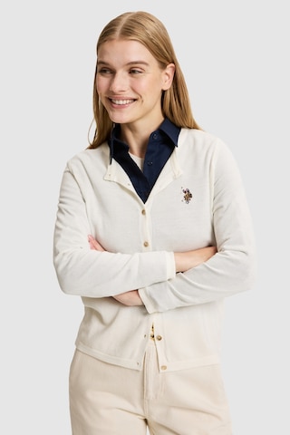 U.S. Polo Assn. Kadın Krem Basic Triko Hırka 50327569-vr256 İnci