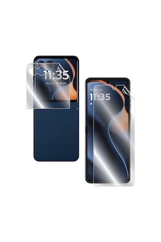 Motorola Razr 60 / Razr 5g 2025 İç Ve Dış Ekran Koruma İçin Ipg Hydrogel Koruyucu