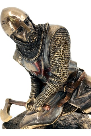 Baltalı Tapınak Şövalyesi Heykel Biblo Dekor