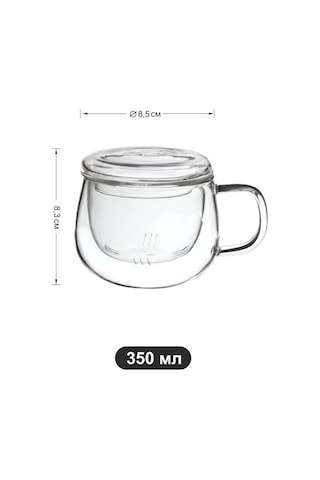 Get&joy Darli İçin Cam Kapaklı Demlik, 350 Ml 219061655 Beyaz