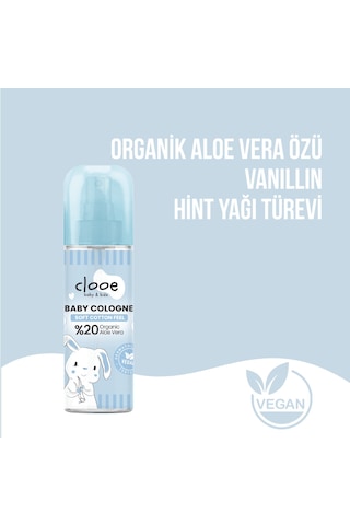 Hassas Ciltlere Özel Organik Aloe Vera Özlü Taze Pamuk Kokulu Soft Cotton Feel Bebek Kolonyası 150 Ml