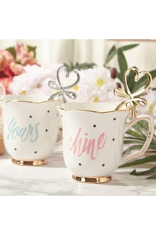 Lovyco Parlak Gold Kalp Çay Kaşığı